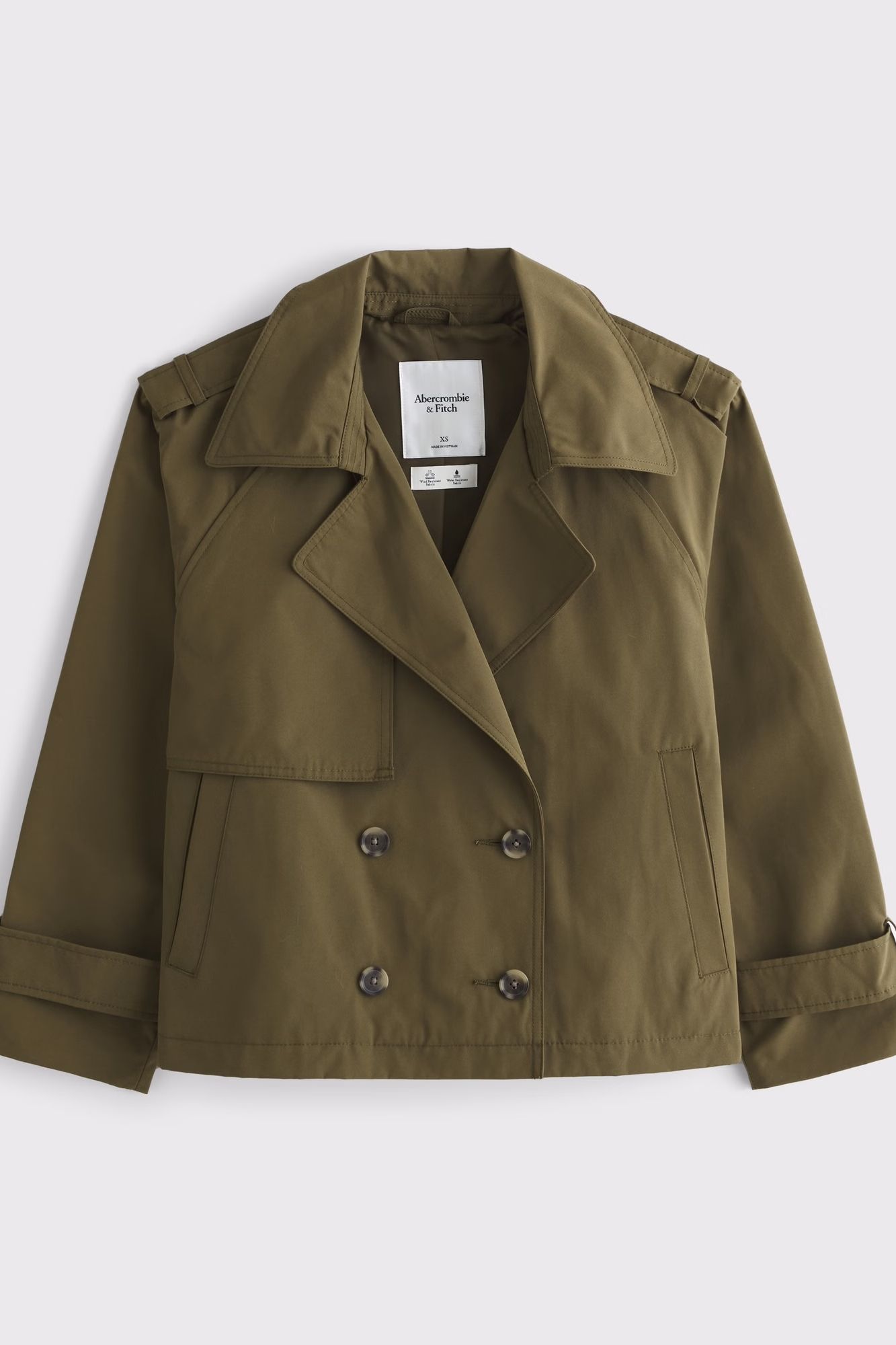 Abercrombie &amp;amp; Fitch Relaxed Short Trench Coat