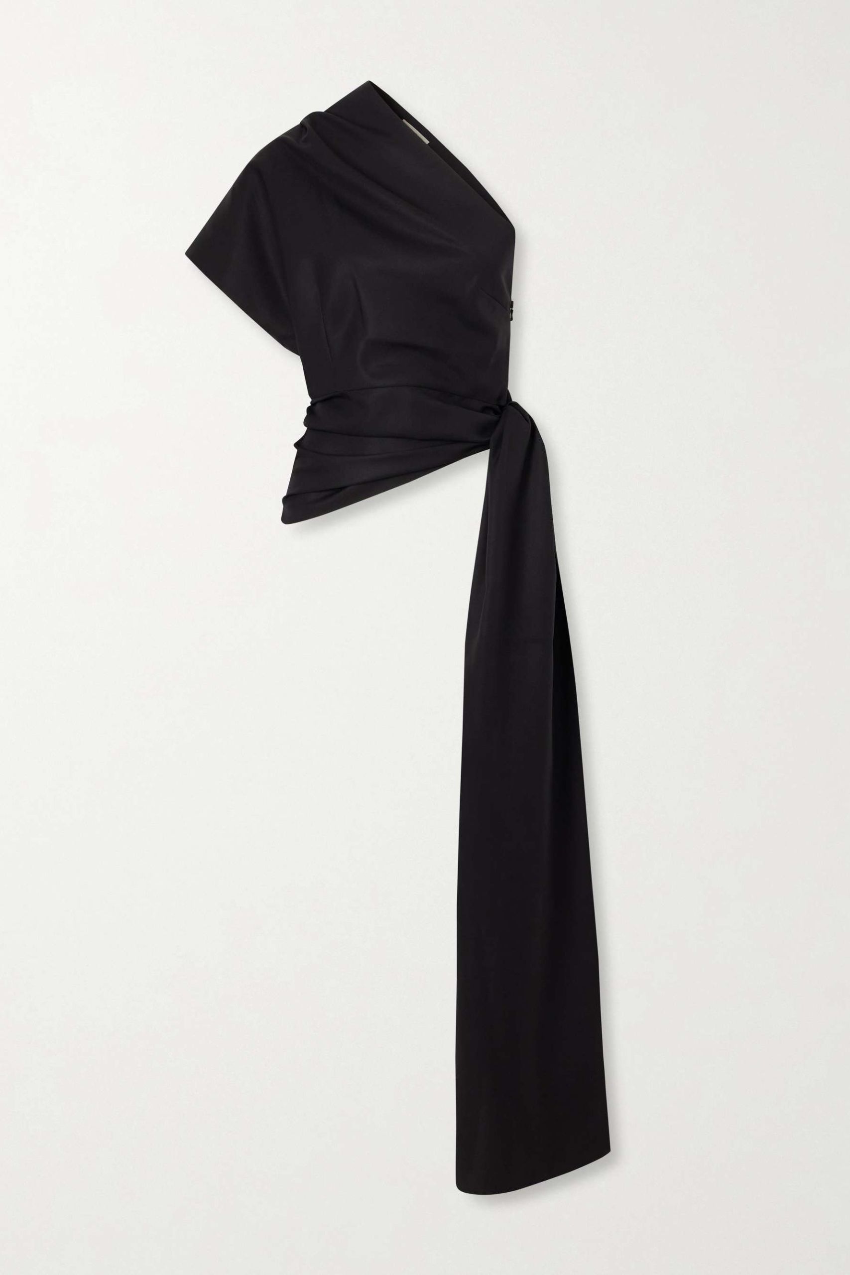 Marianne Asymmetric Silk-Twill Top