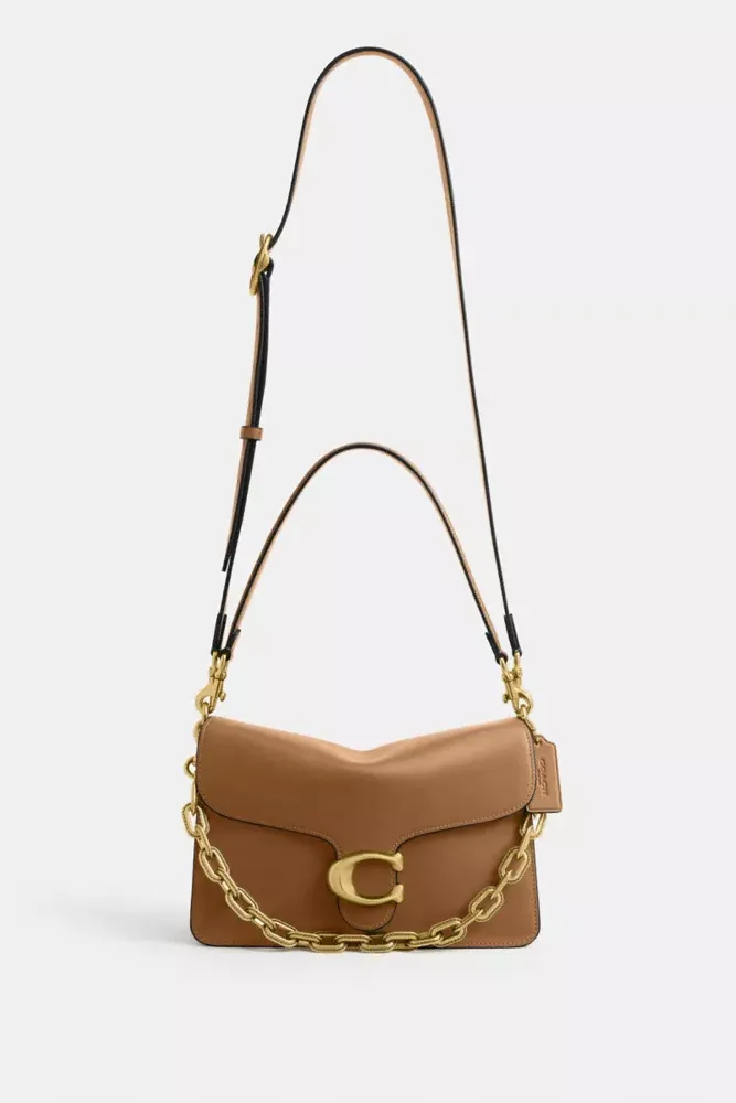 Brass/honey Brown Chain Tabby Shoulder Bag