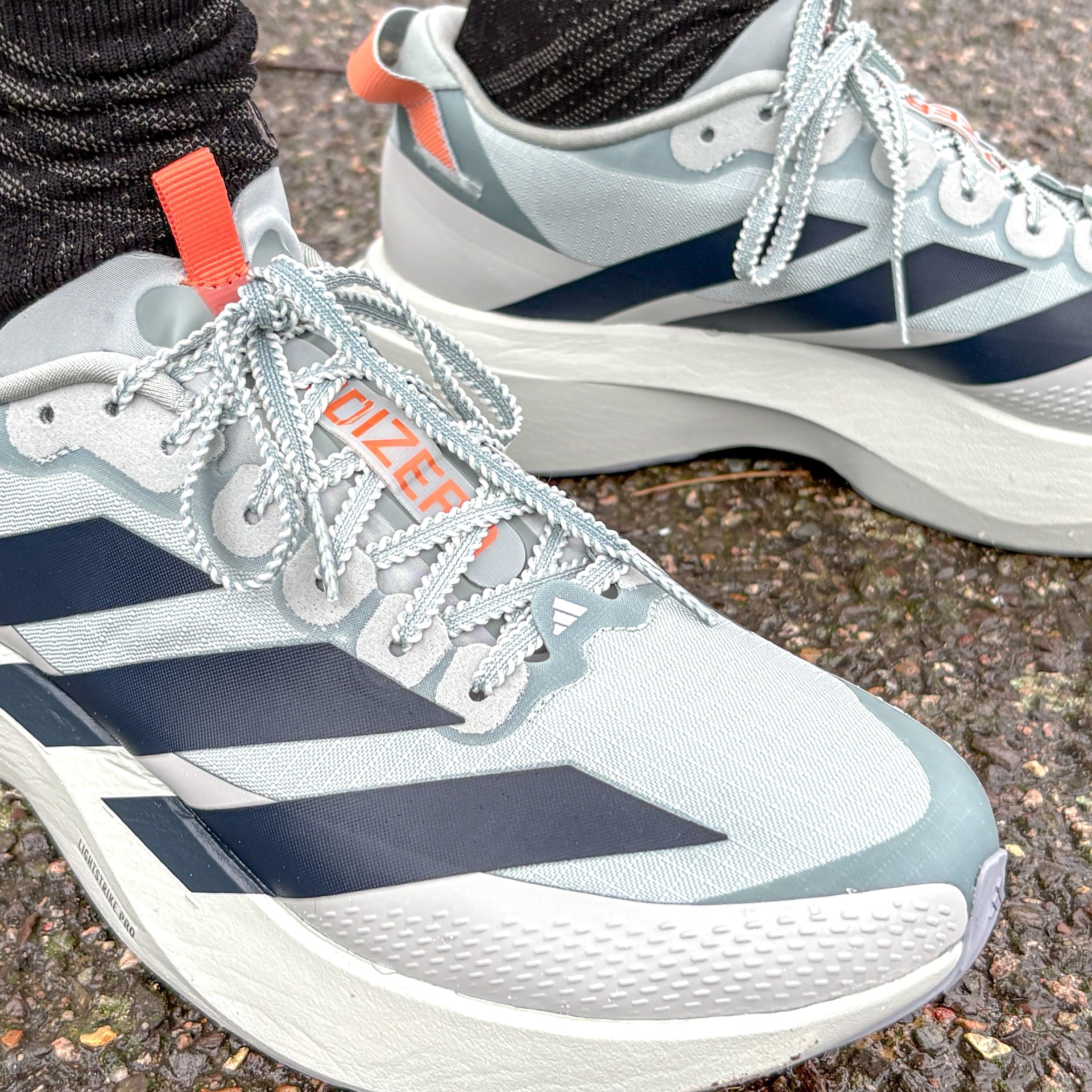 adidas gazelle silver green womens adidas Men's Adizero Adios Pro 4 Core White/Collegiate Purple / 12 / D main image 0