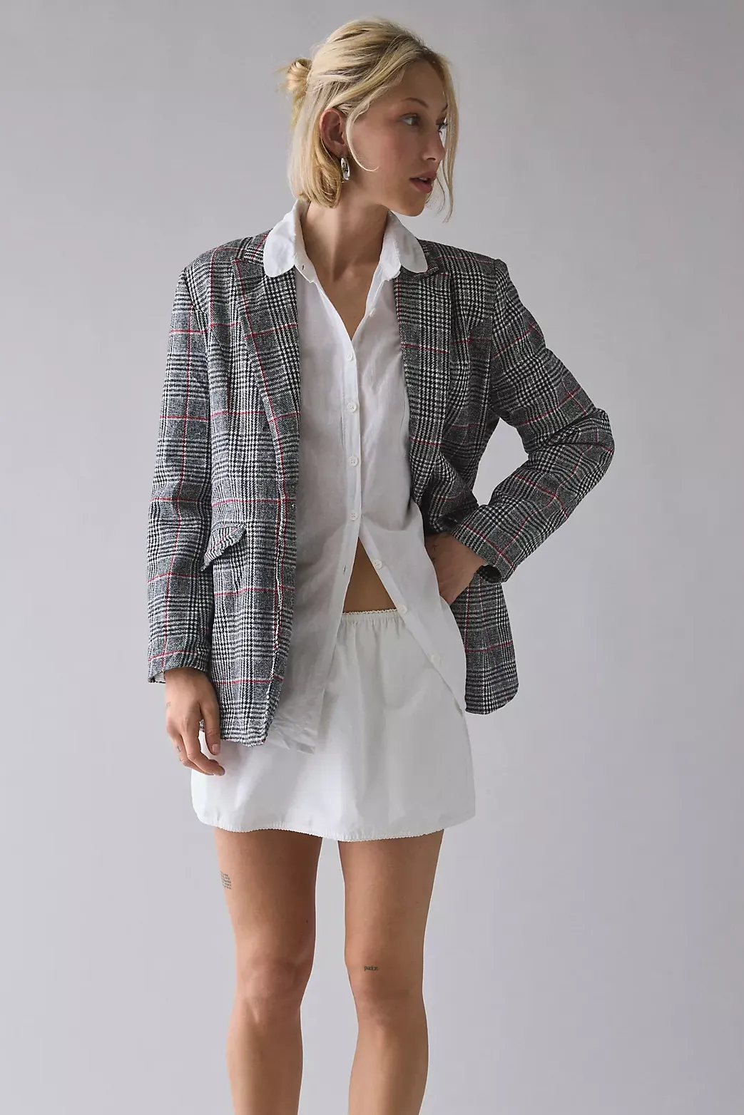 Vintage by Uo Wool Check Blazer