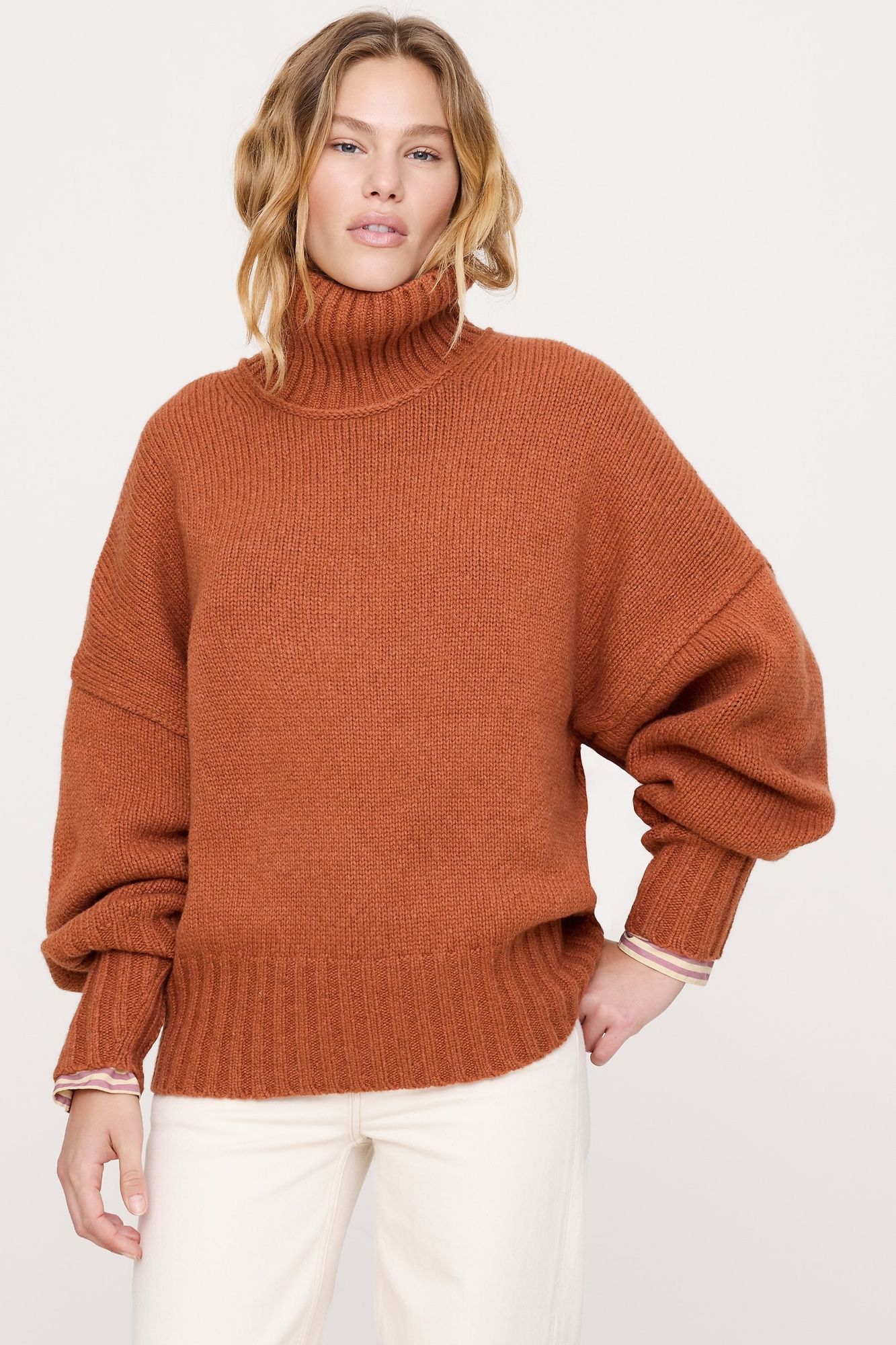 Italian Merino-Blend Turtleneck Sweater