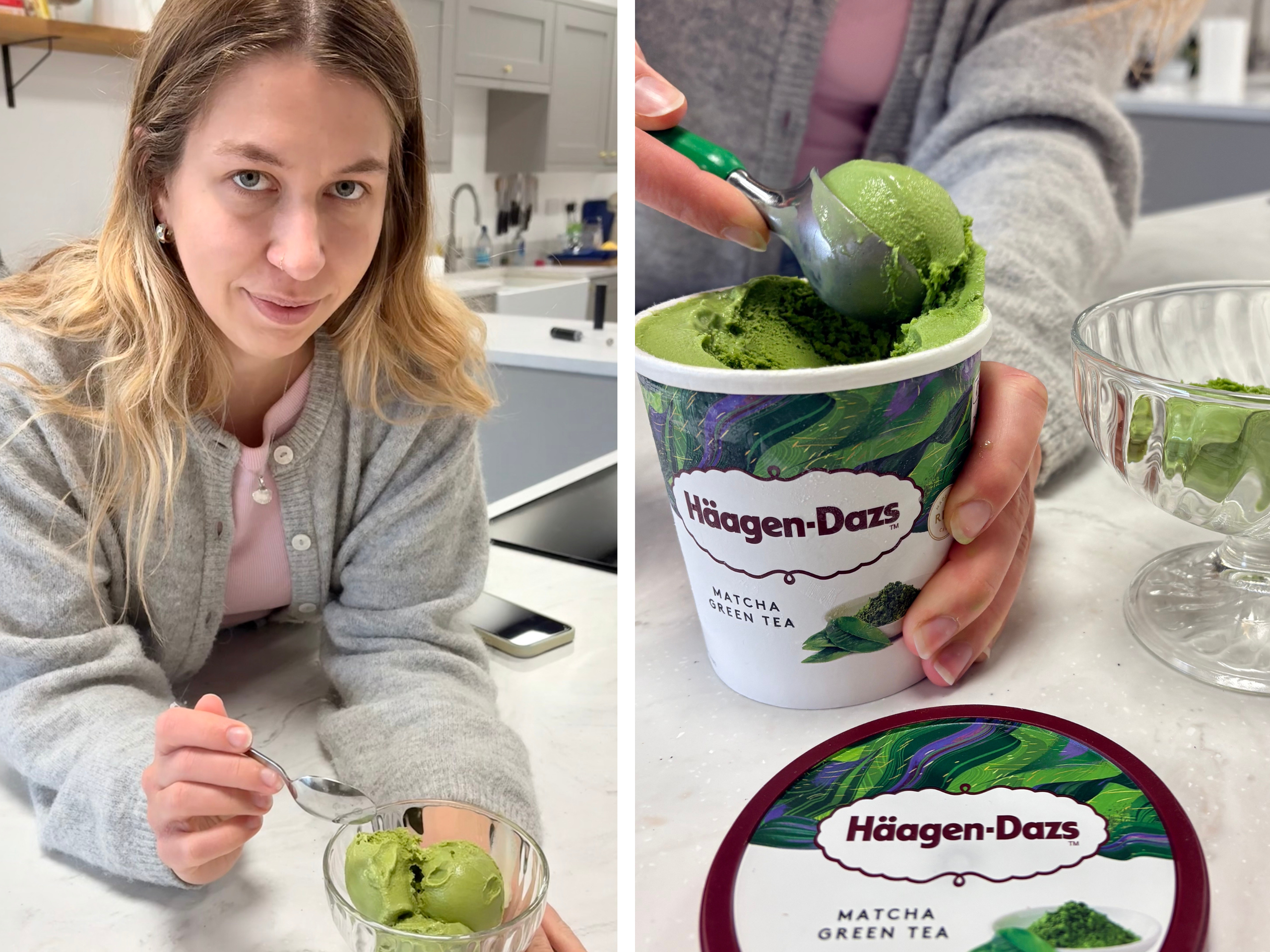 Häagen-Dazs' Matcha Green Tea ice cream - what a mixed reaction