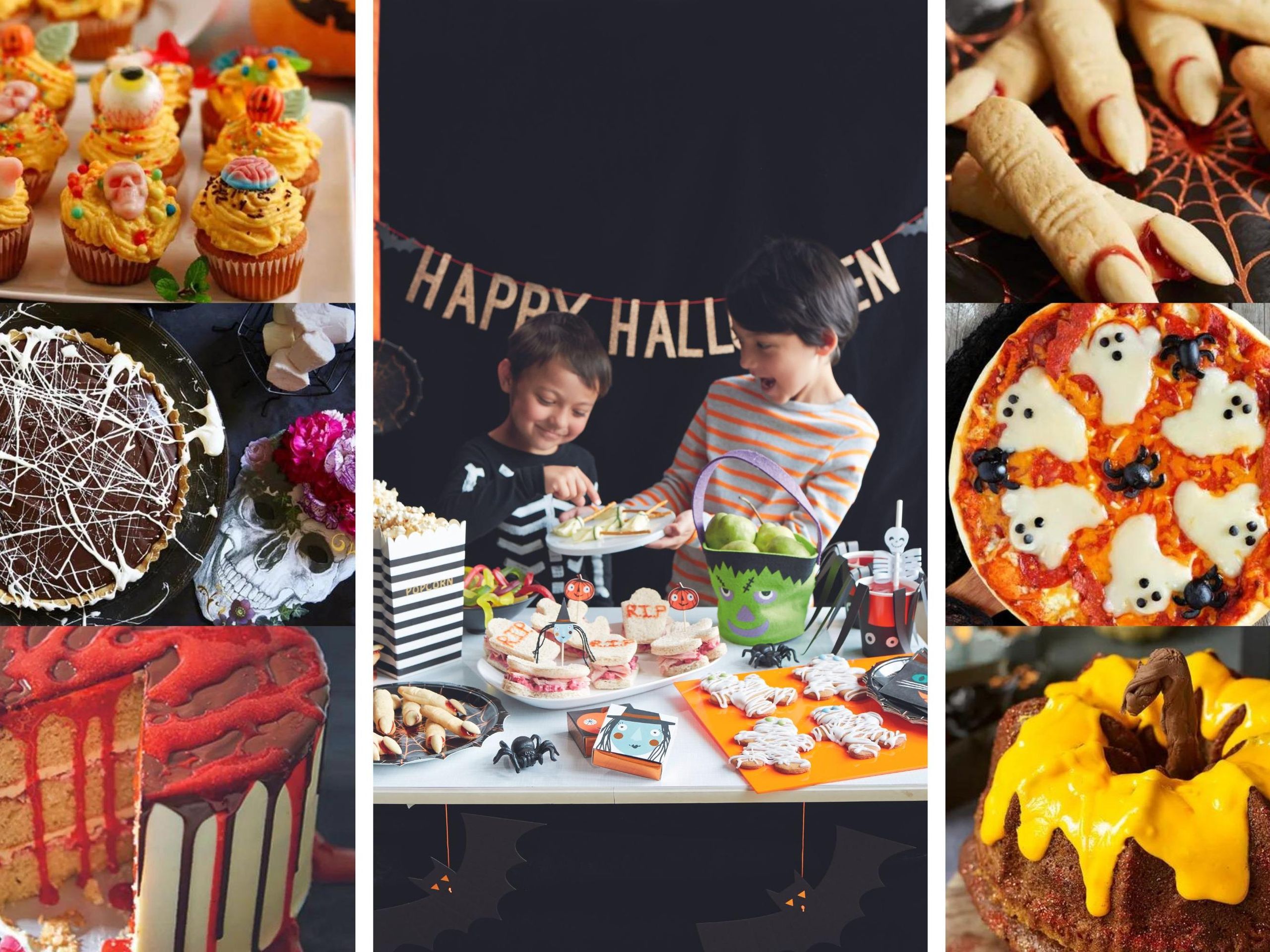 16 PCS Halloween Cake Topper Set - Spiders, Bats, Pumpkins & Tombstone Decorations For Party