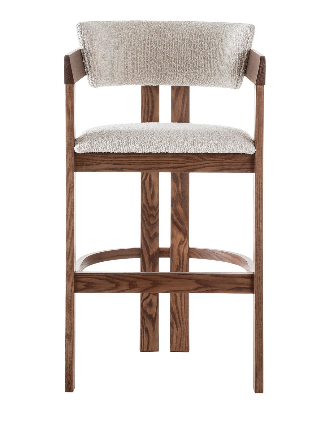 Ines Ash Wood With Upholstered Seat Bar Stool