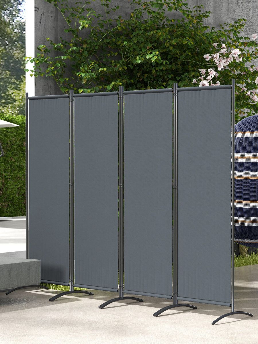 Outsunny 172cm H X 221cm W Metal,polyester Fence Panels Included | Wayfair.co.uk