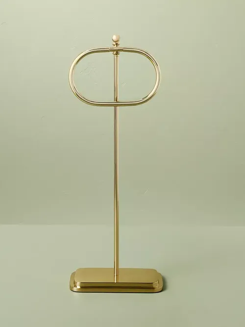 Brass Bathroom Hand Towel Stand Antique Finish &ndash; Hearth & Hand&trade; With Magnolia