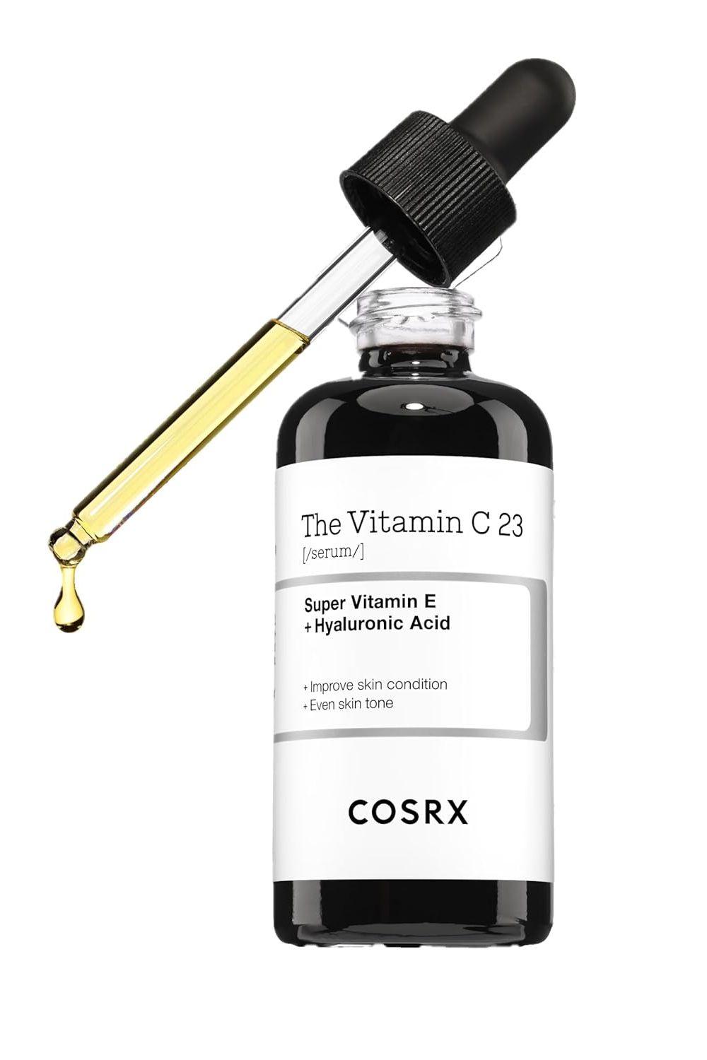 Cosrx Pure Vitamin C 23% Serum With Vitamin E &amp;amp; Hyaluronic Acid, Hydrating Facial Serum for Fine Lines, Uneven Skin Tone &amp;amp; Dull Skin, 0.7oz/20g, Korean Skin Care