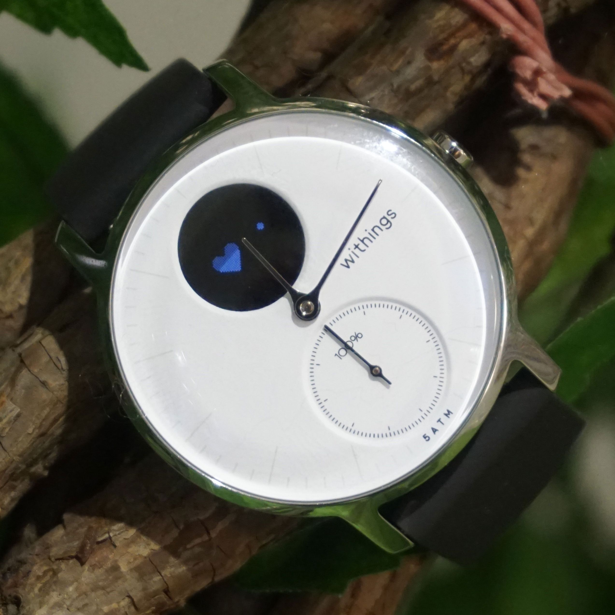 特価！アクティビティモニター withings steel HR 36mm Withings Steel HR 36mm Black Silicone Strap HWA03B-36BLACK-ALL