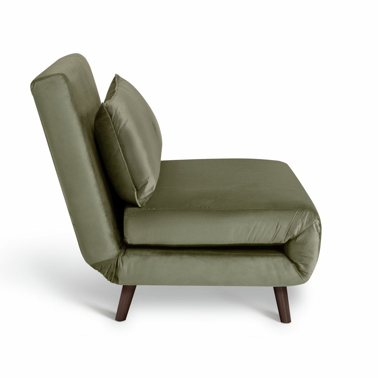 Habitat Roma Small Double Velvet Chairbed - Green