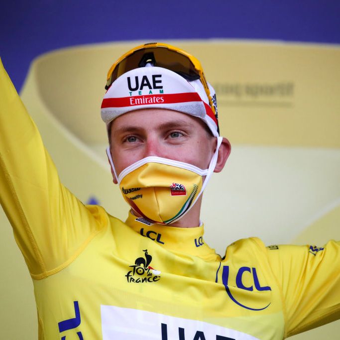 OPO 10 - Cyclist Runner Tadej Pogacar compatible with UAE EMIRATES Tour de France 2023 - SOLIDO 1/18 figure - TDF23