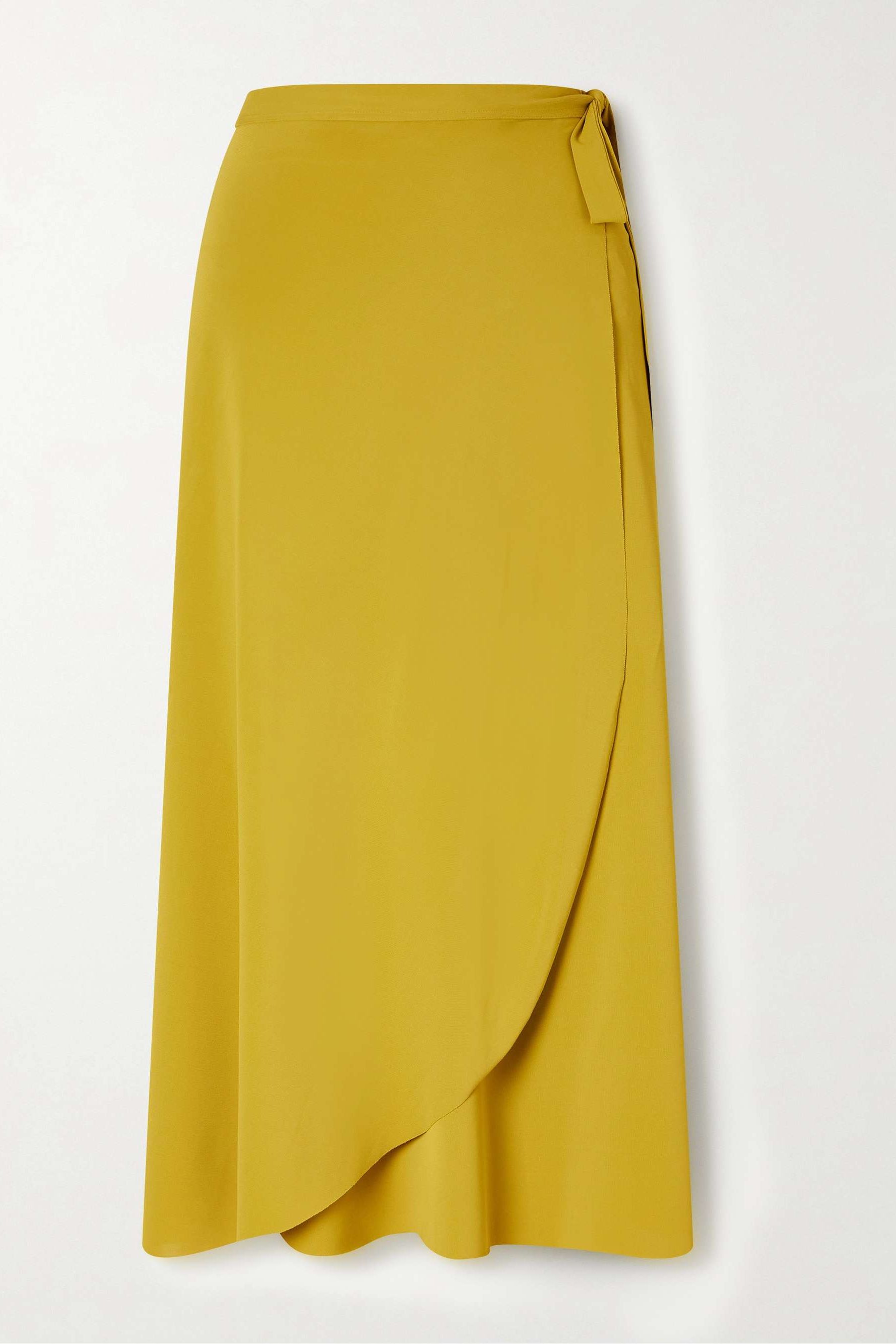 Julieta Stretch-Jersey Wrap Midi Skirt
