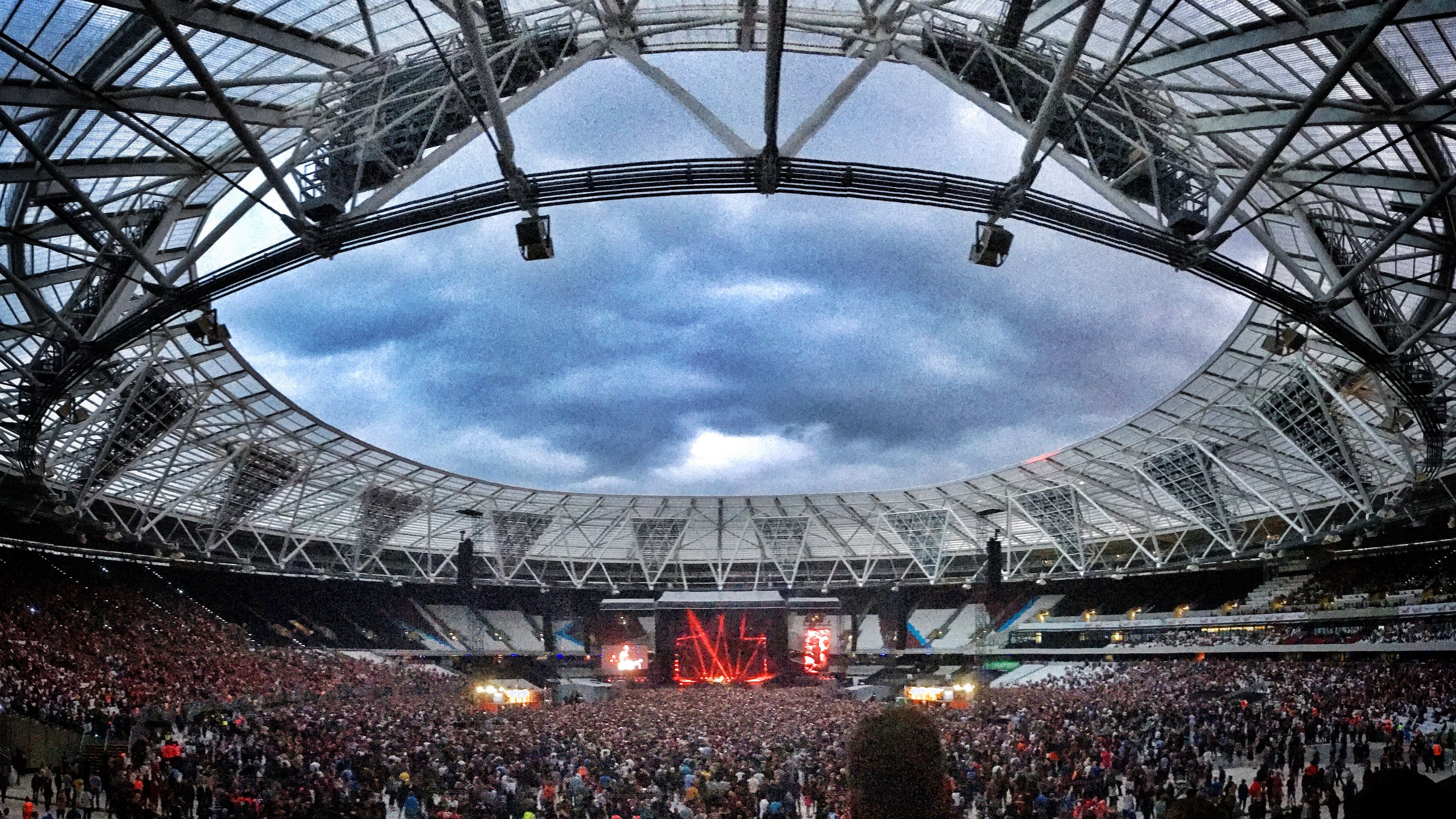LONDON, ENGLAND - JUNE 03: (EDITORS NOTE: This image was processed using digital filters) A general view of the London Stadium in the Queen Elizabeth Olympic Park during a performance by Depeche Mode on June 3, 2017 in London, England. (Photo by Jim Dyson/Getty Images)