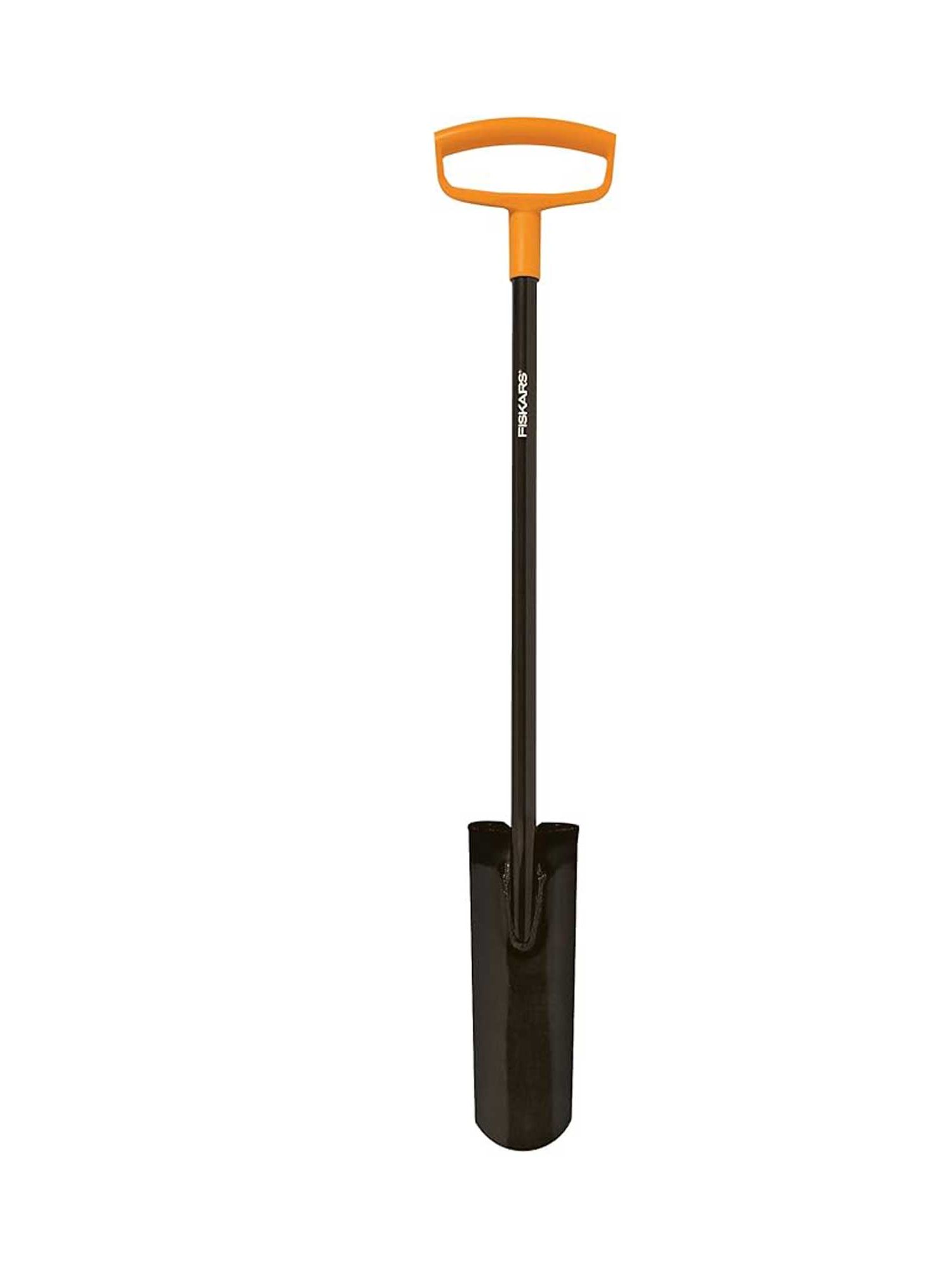 Fiskars transplanting spade on white background