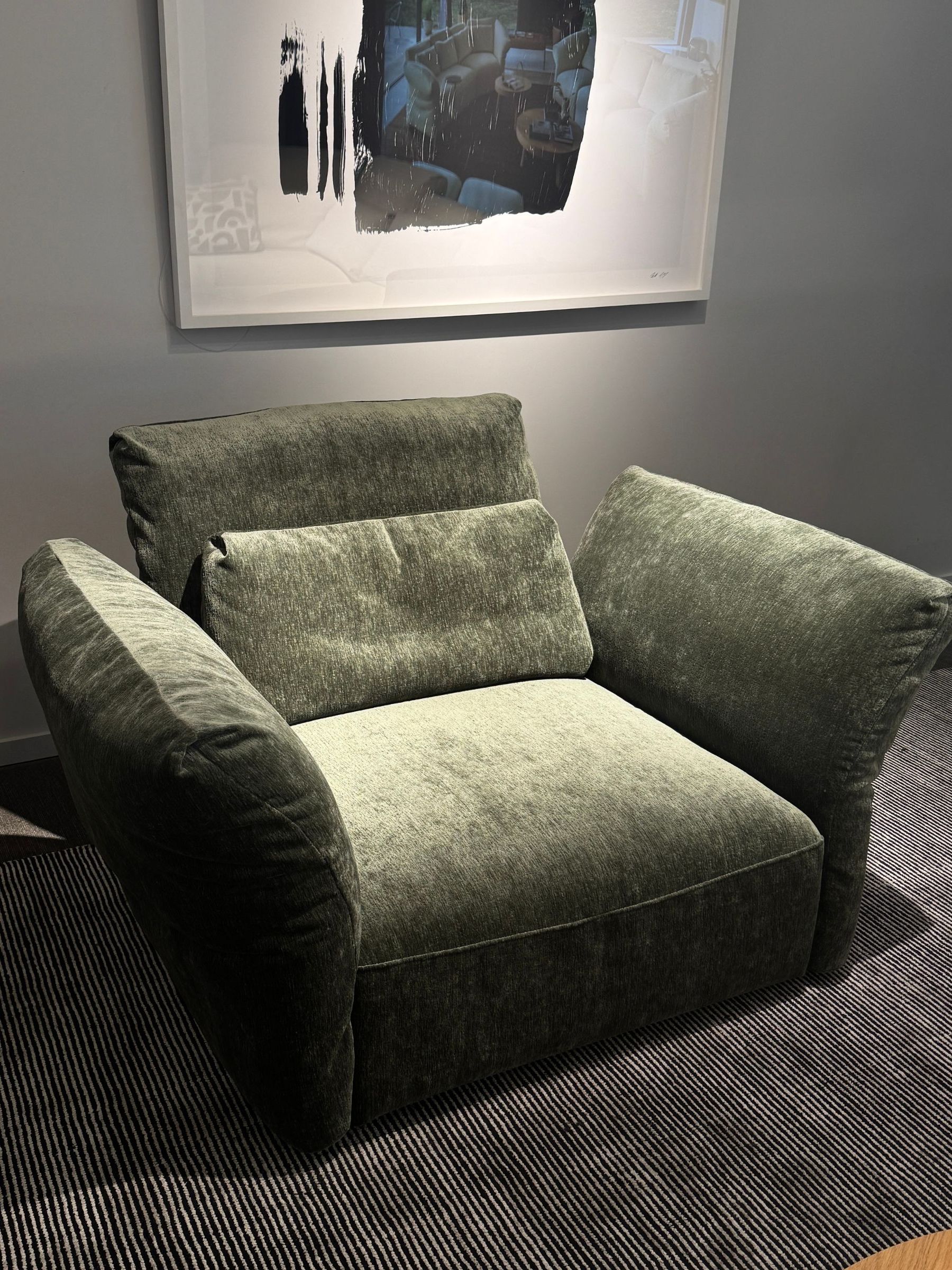 King Living Haven Armchair in Green Chenille