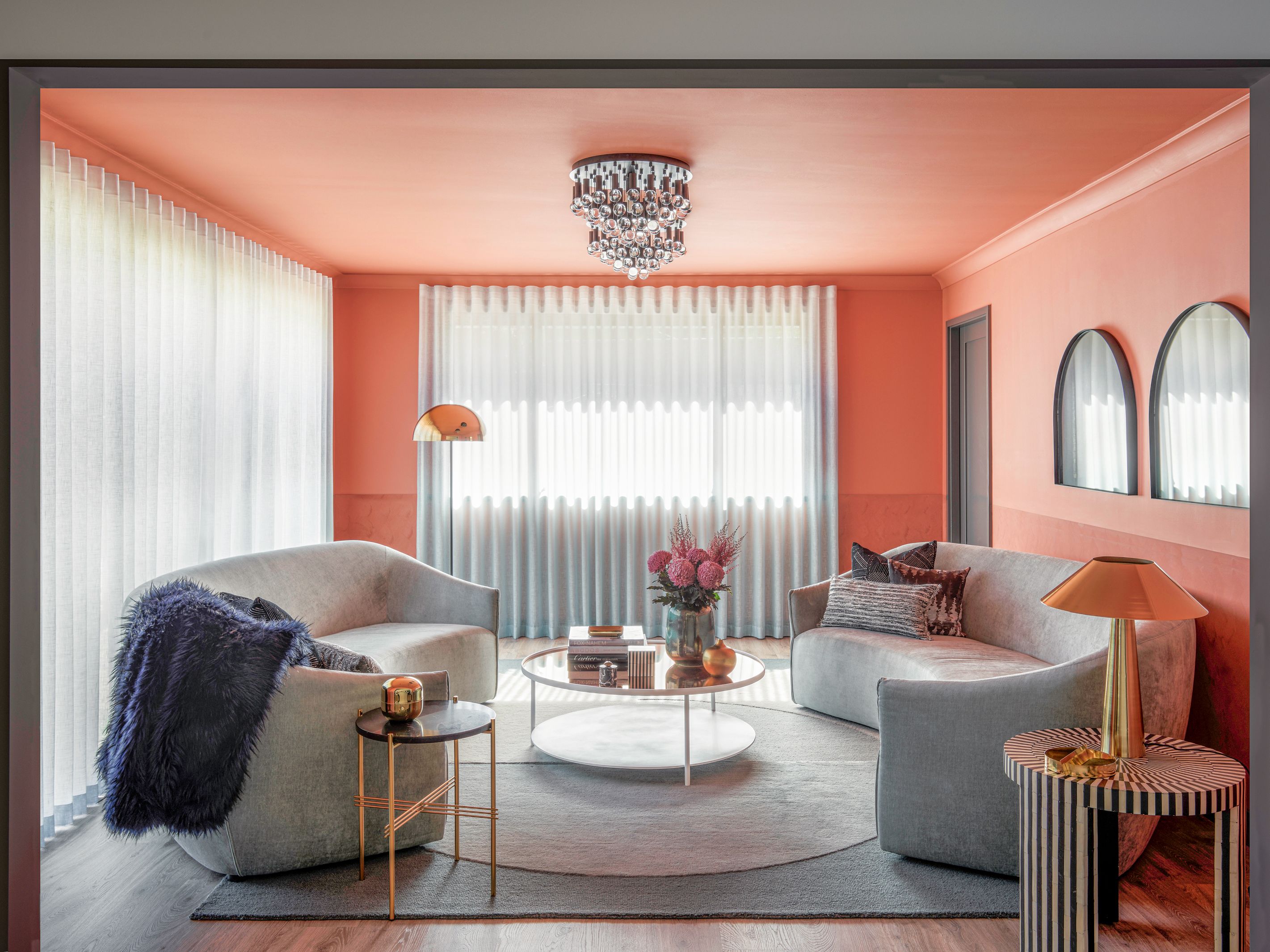 Coral Living Room Colors
