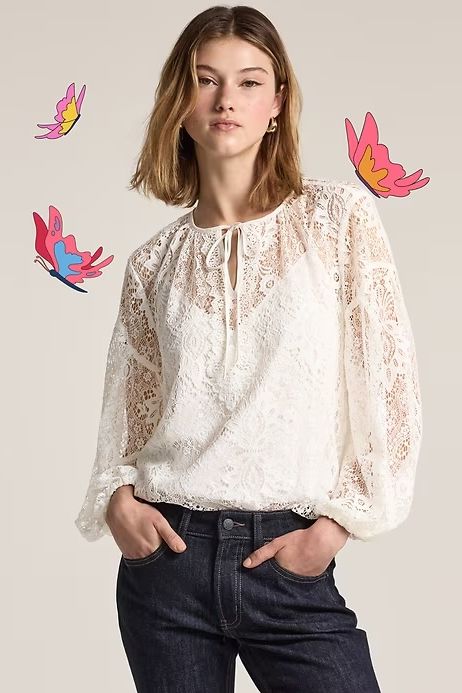 old navy x anna sui lace top