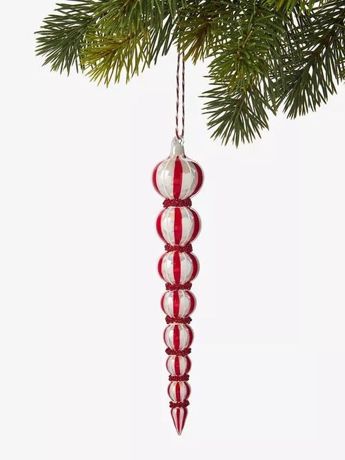 Holiday Lane Christmas Cheer Stripe Finial Ornament