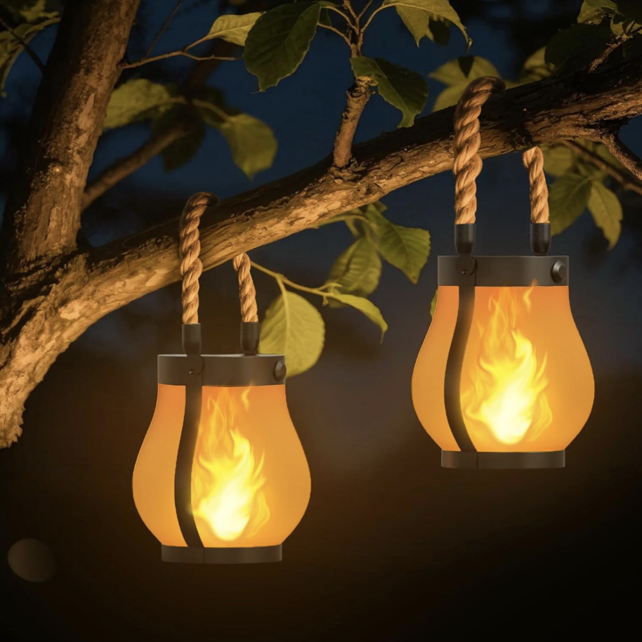 Gen2 Solar Lanterns Outdoor With Ultra-Real Flame