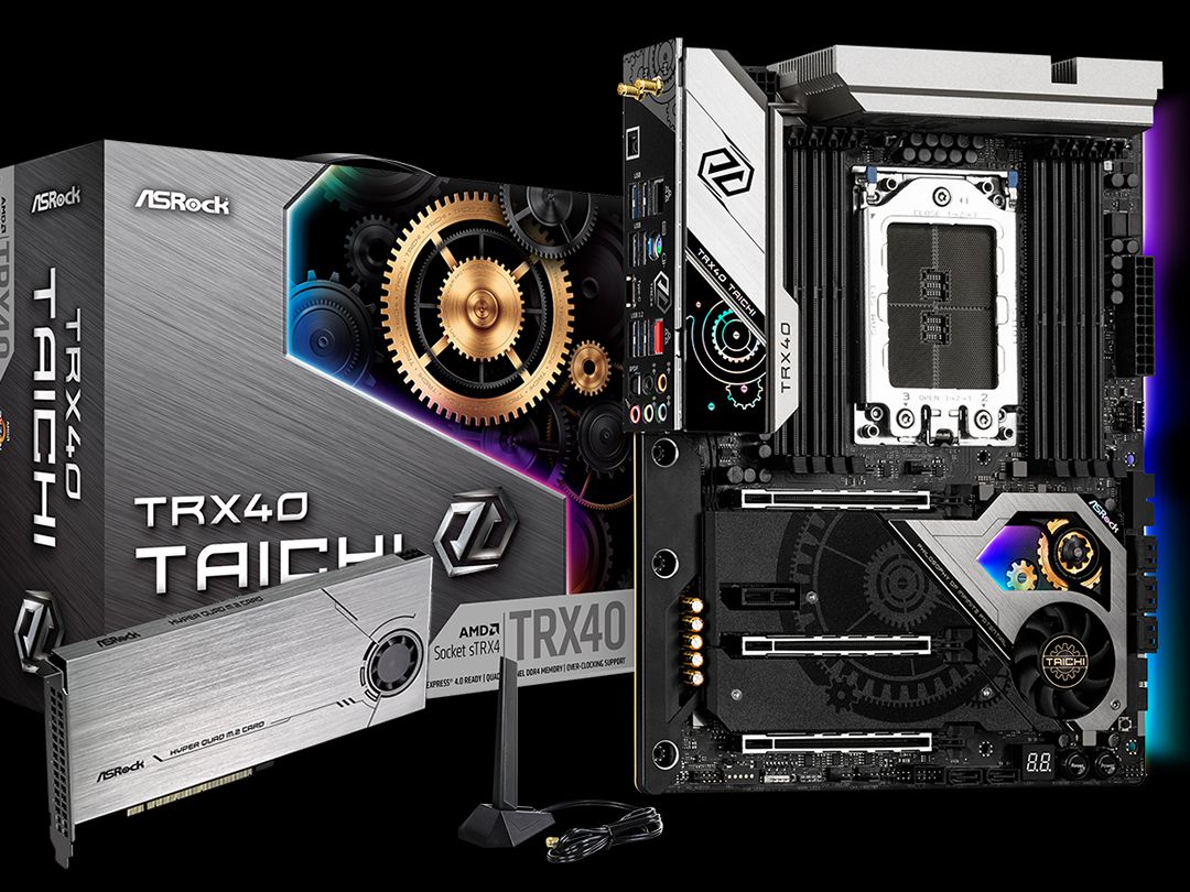 TR 3960X TRX40 Taichi メモリ8GB×4枚 クーラー ASRock TRX40 Taichi」をレビュー。ATXサイズで32コアスリッパに完全