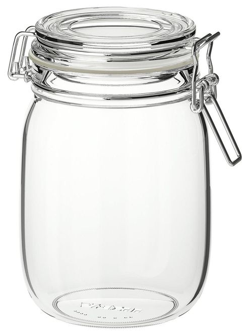 Korken Jar With Lid - Clear Glass 34 Oz