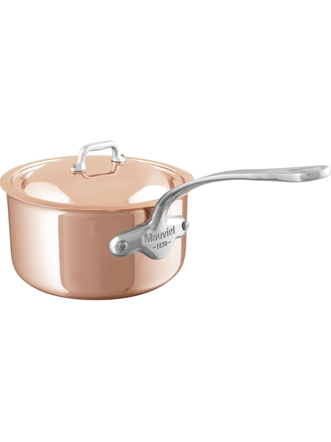 Mauviel M'6s Induction Compatible Copper Saucepan With Lid