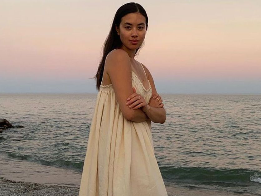 white christmas dresses Momyknows Smocked Bow Tie Side Slit Elegant Bodycon Vacation Beach Photoshoot Cute Baby Shower Maternity Maxi Dress White / L