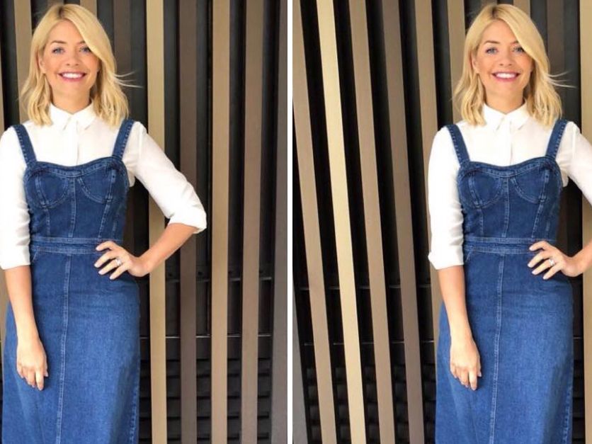 holly willoughby denim dress m&s Holly Willoughby launches denim M&S collection