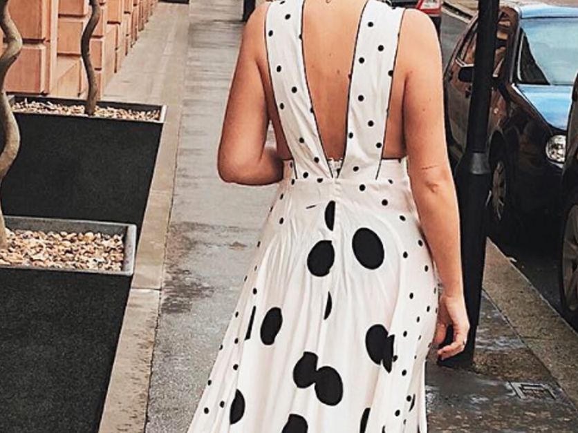 topshop pink polka dot dress Topshop's Polka-Dot Dress Is Back in Stock