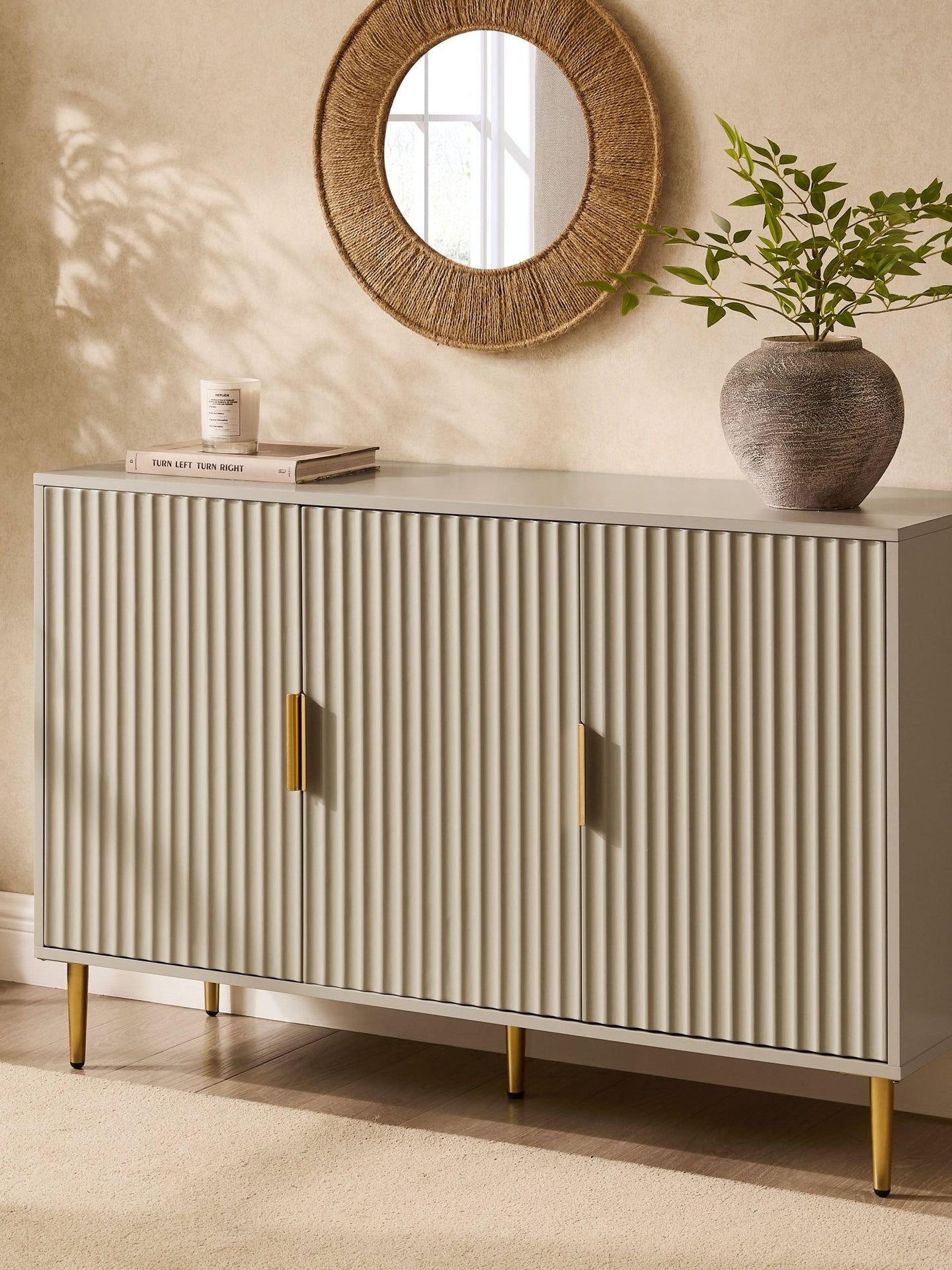 Evie 3 Door Sideboard - Taupe