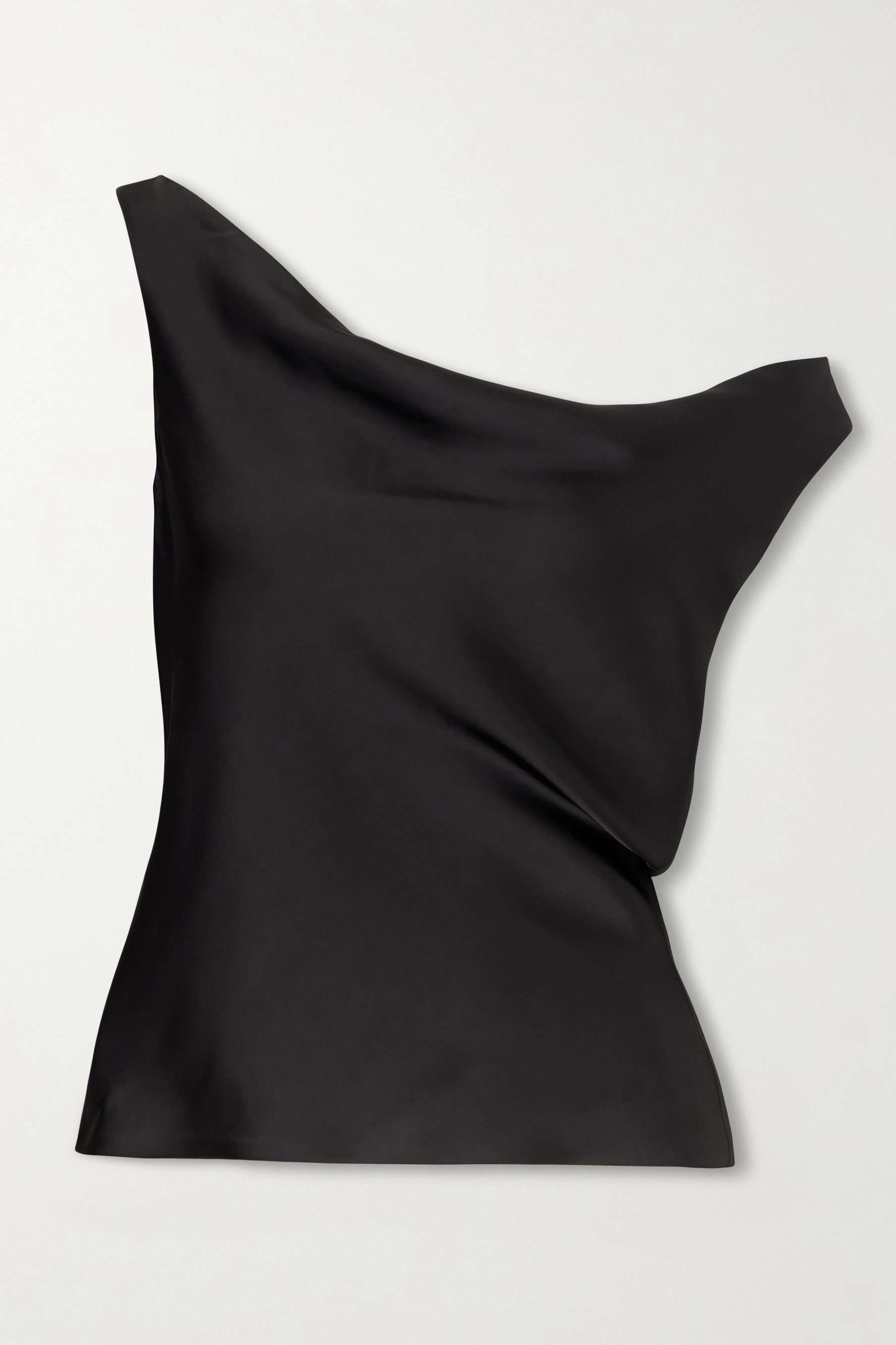 Maria Satin One-Shoulder Top