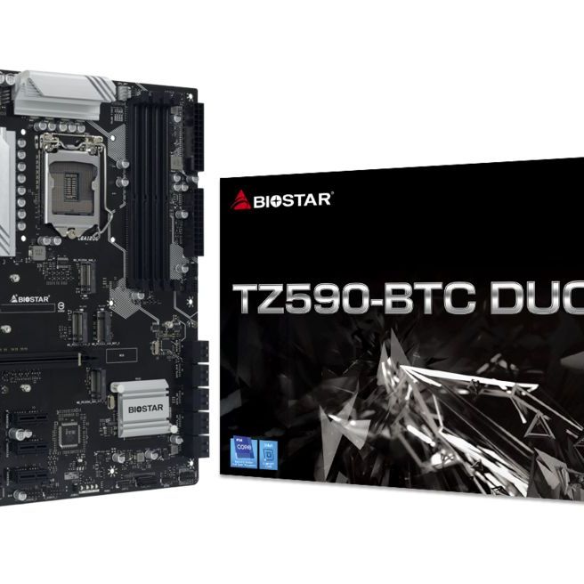 Biostar's Z590 Cryptomining Motherboard: Mine With 9 GPUs