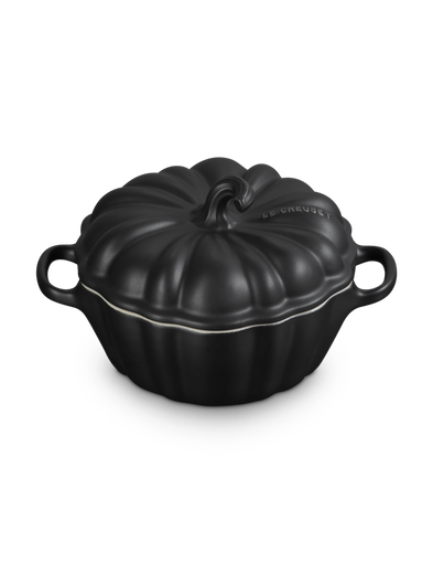 Pumpkin Mini Cocotte, Persimmon, Black