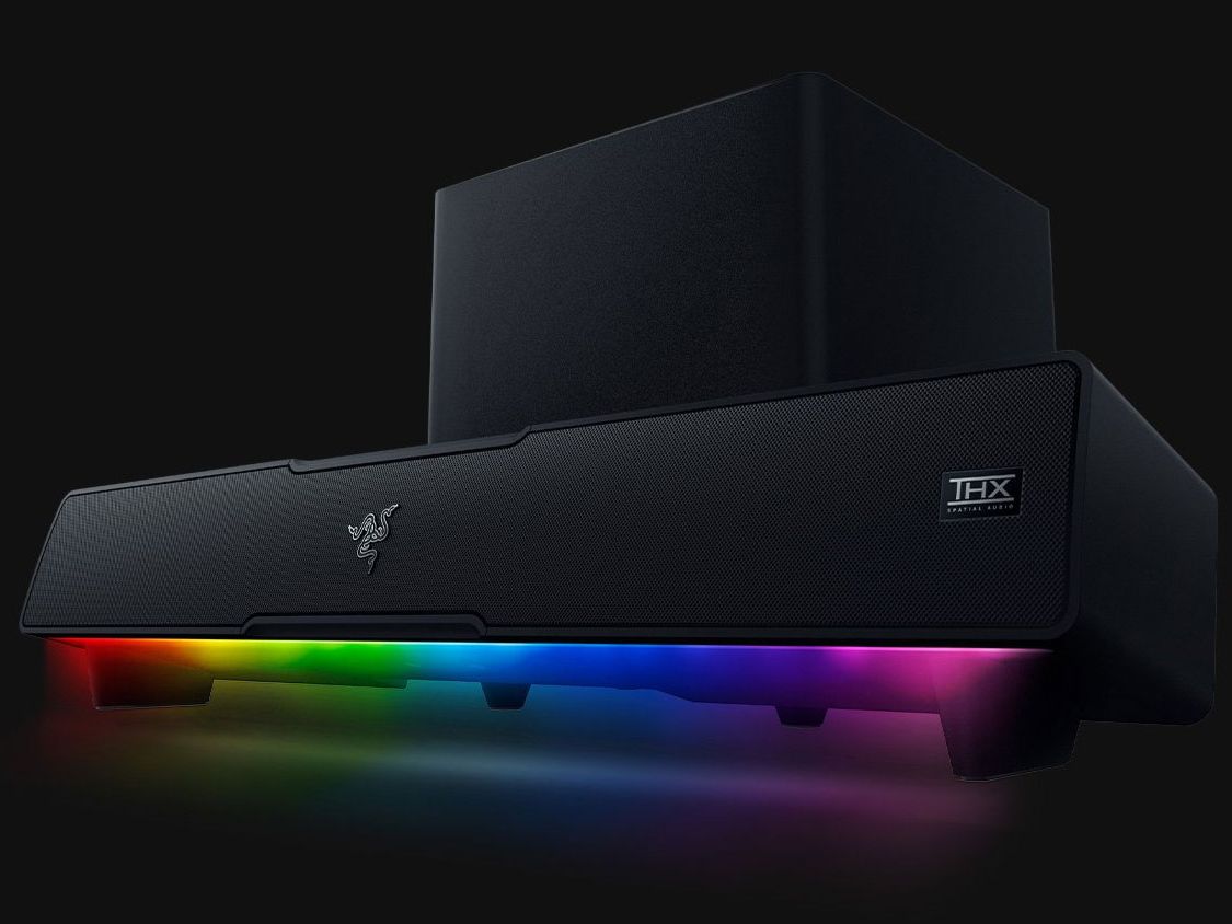 家電 razer Leviathan Razer Leviathan v2 PC Soundbar Intros THX Audio and RGB Lighting