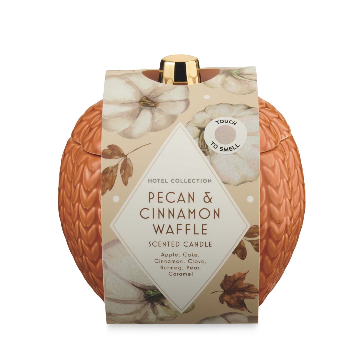 Hotel Collection, Fall Icon Candle, orange pumpkin shaped vessel