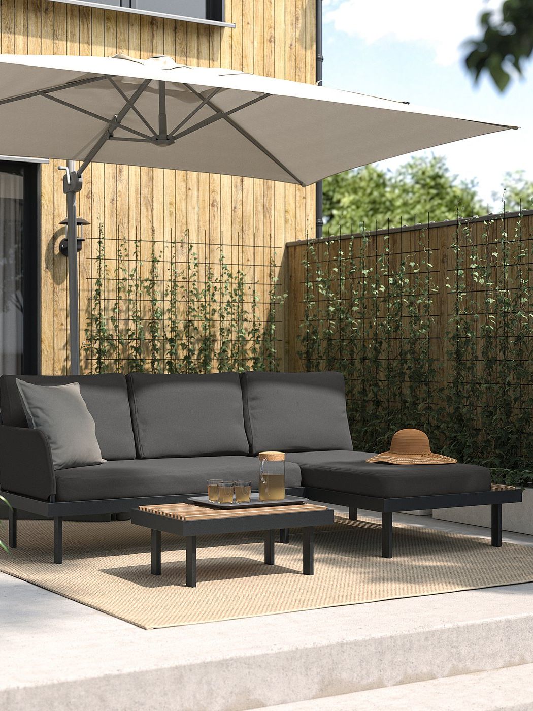 Revsk&amp;Auml;r 3-Seat Conversation Set - Outdoor Anthracite/fr&amp;ouml;s&amp;ouml;n/duvholmen Dark Grey