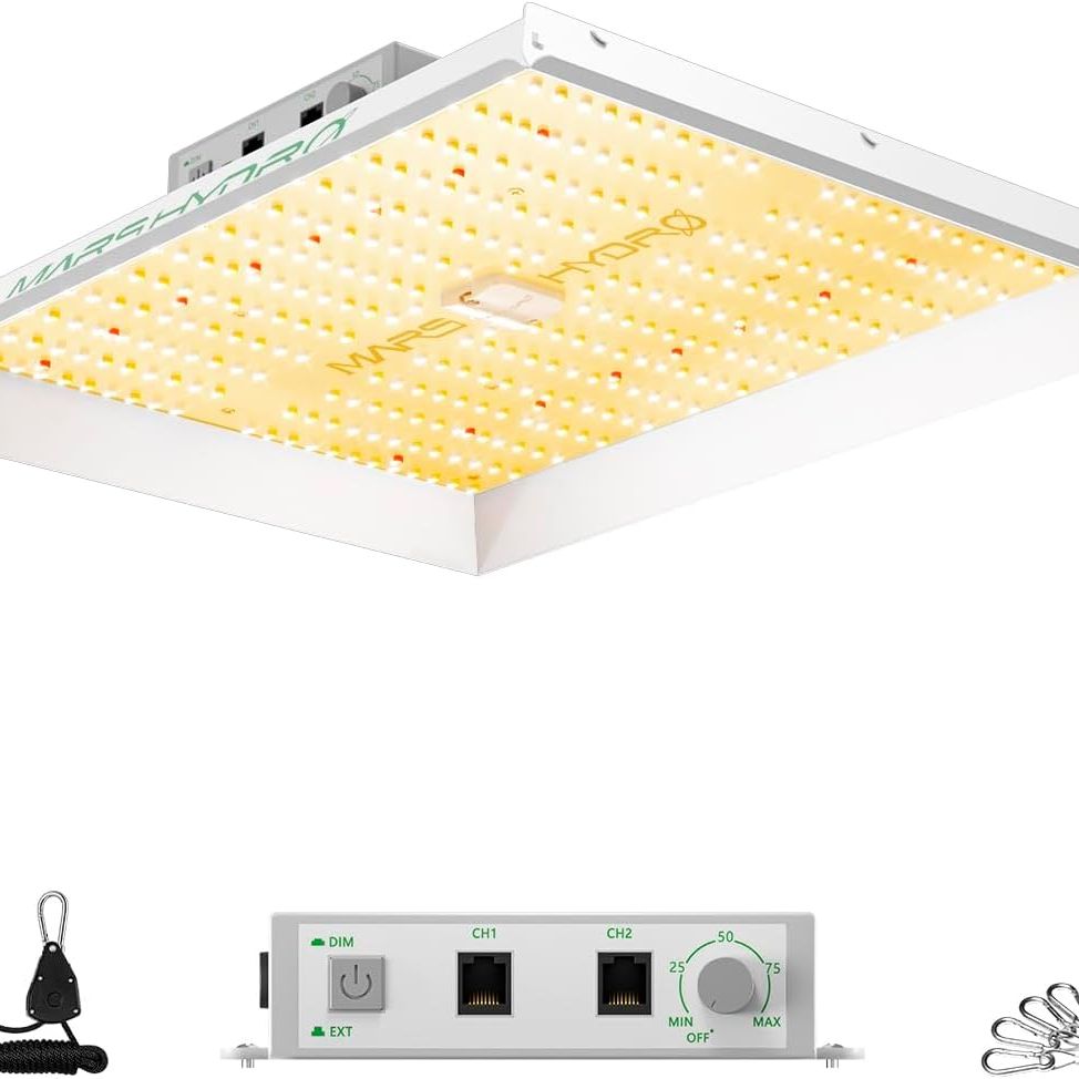 Mars Hydro Ts600 100w Led Grow Light for Beginners, New Diodes Layout Full Spectrum Growing Lamps for Indoor Plants Hydroponic Seed Starting Vegetables Bloom in 2x2 Grow Tent
