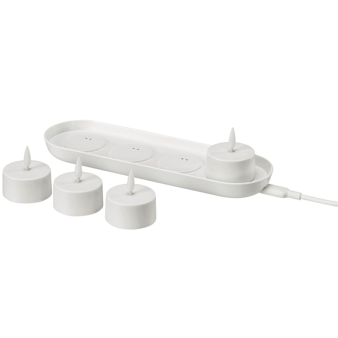 Skatg&amp;Aring;s Led Tealight Kit - With Charging Tray White