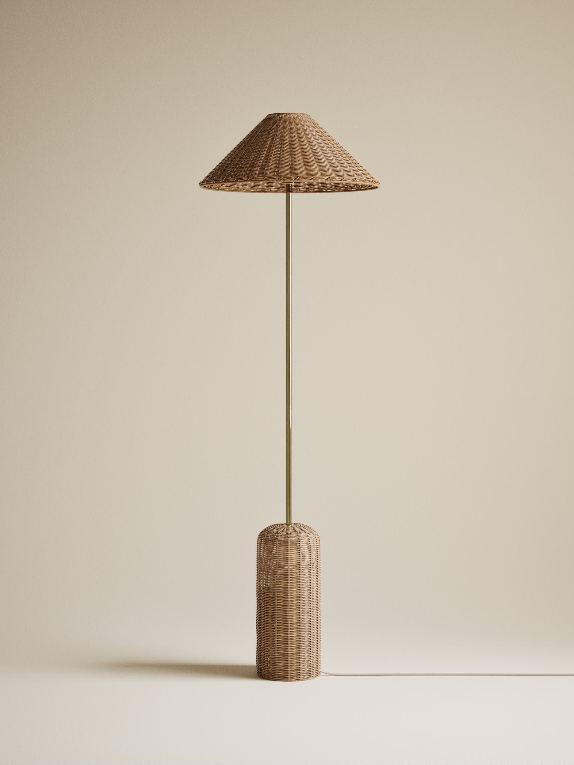 Lotus Rattan Floor Lamp