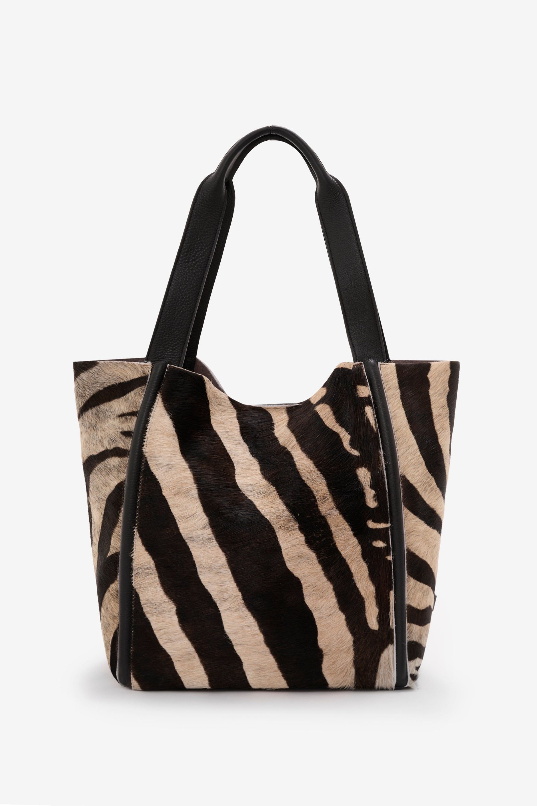 Tala Large Leather Tote Bag - Zebra - Zebra