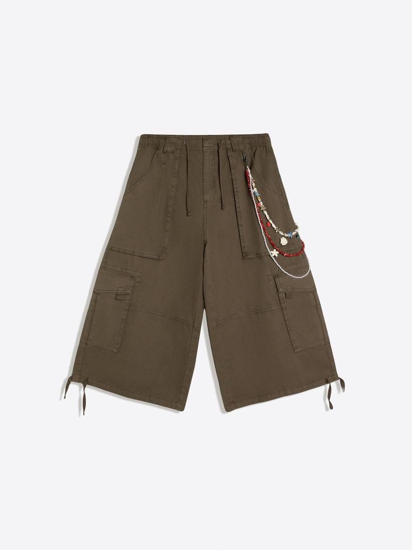 Cargo Bermuda Shorts With Chains