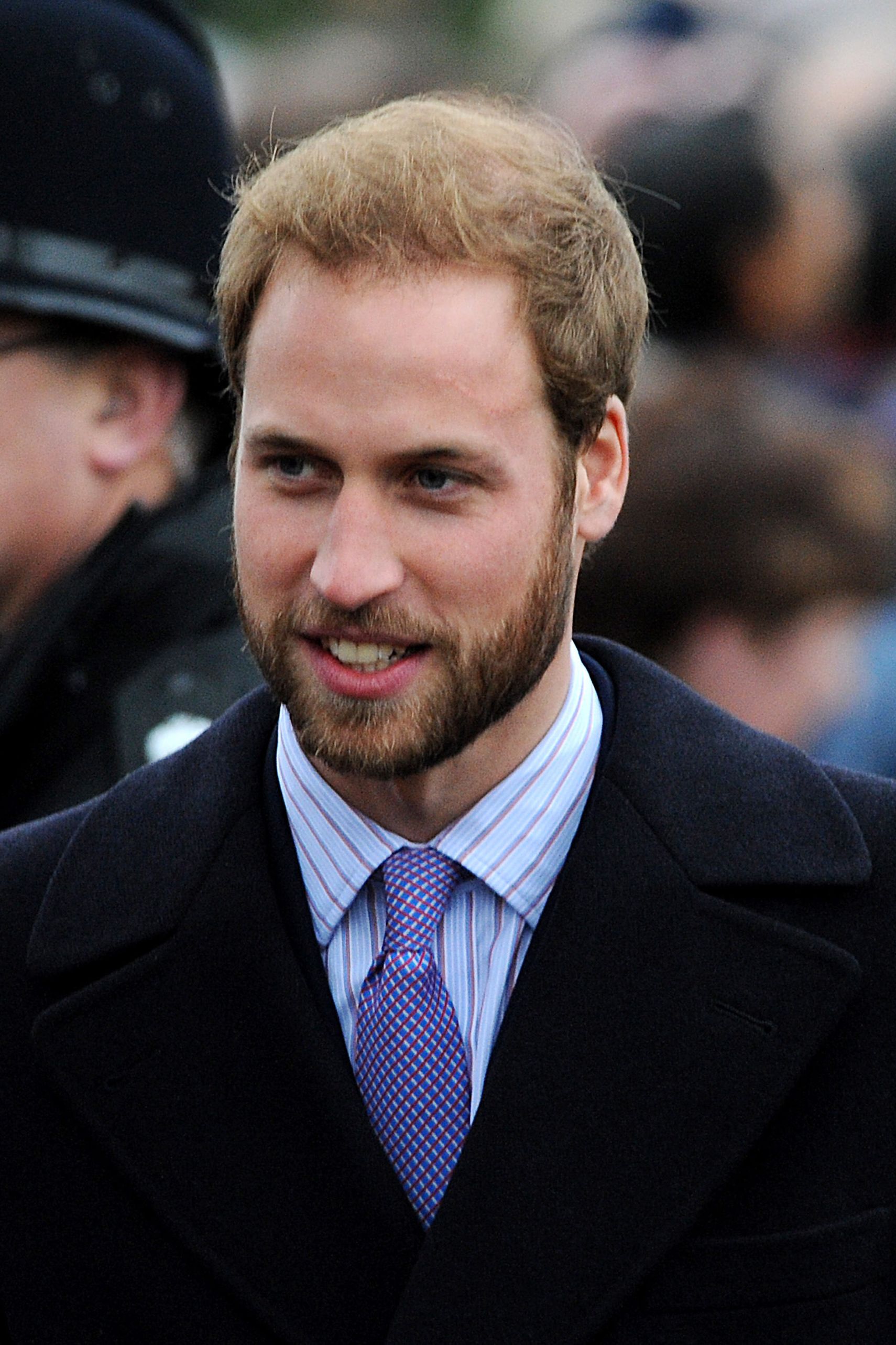 SANDRINGHAM, ENGLAND - DECEMBER 25: In this composite photo a comparison is made between Prince Charles, Prince of Wales (L) seen with a beard in 1976 in Badminton, England and Prince William (R) as he attends the Christmas Day service at St Mary Magdelene Church on December 25, 2008 in Sandringham, England. (Photo by Anwar Hussein/WireImage)