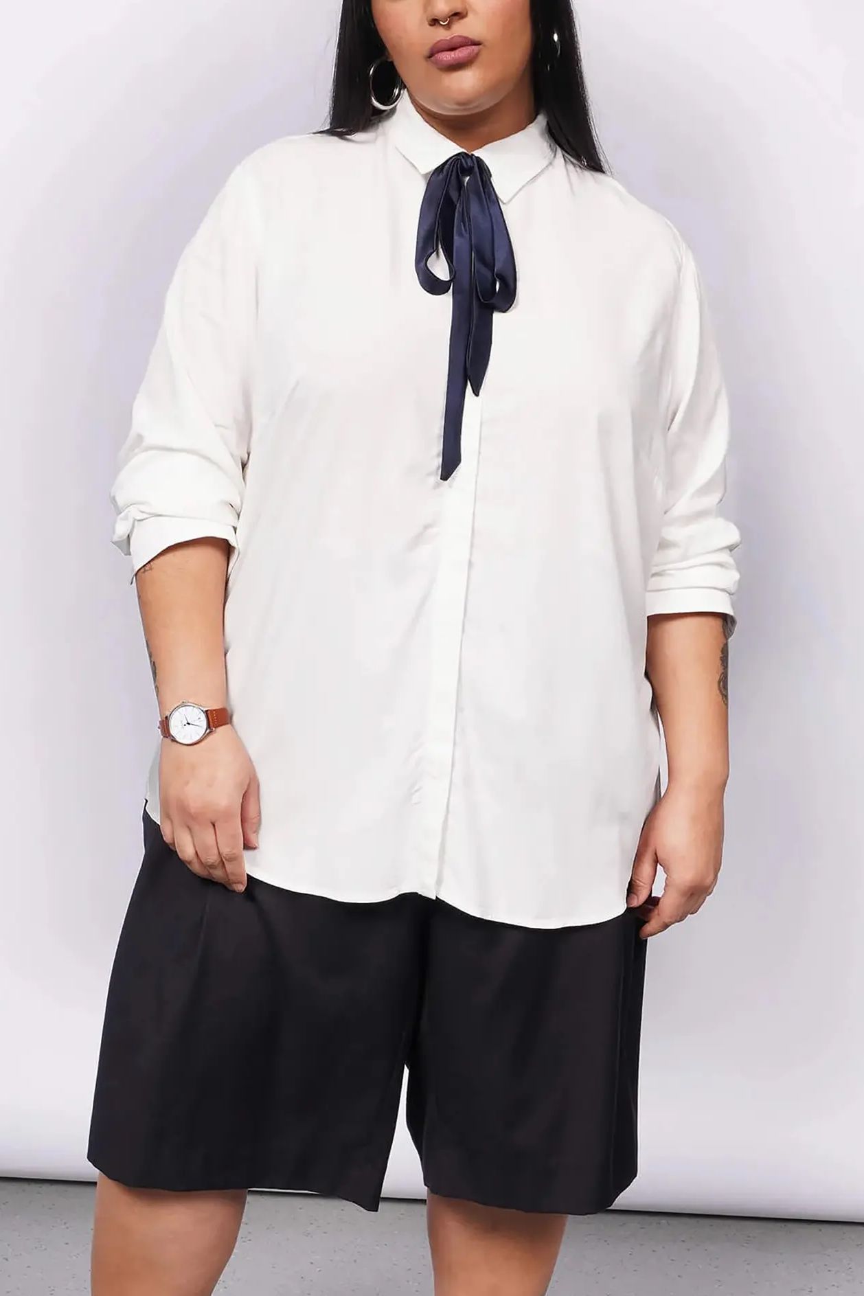 Wildfang The Empower long Sleeve Bow Button Up