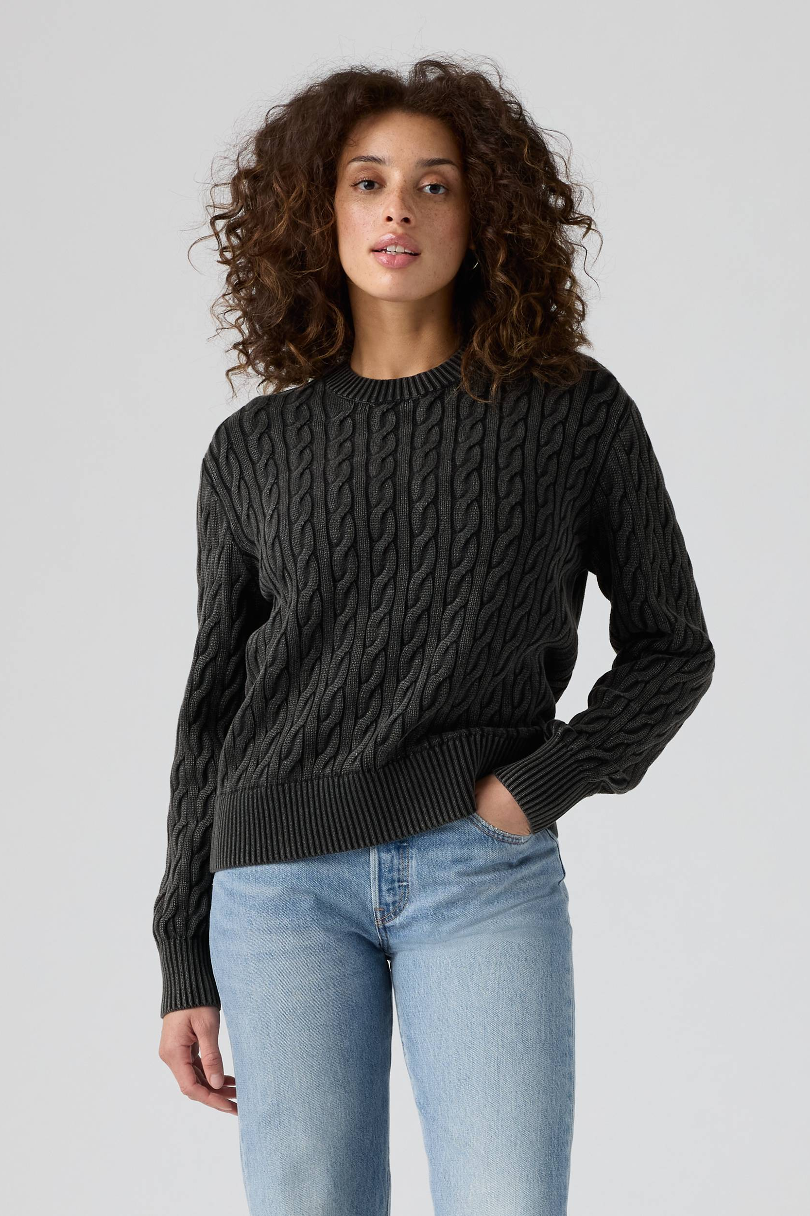 Levi&#039;s, Boyfriend Cable Crewneck Pullover