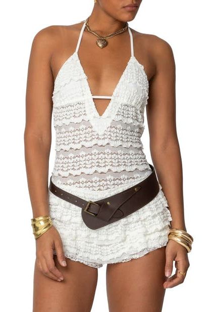 Lanney Ruffle Lace Romper