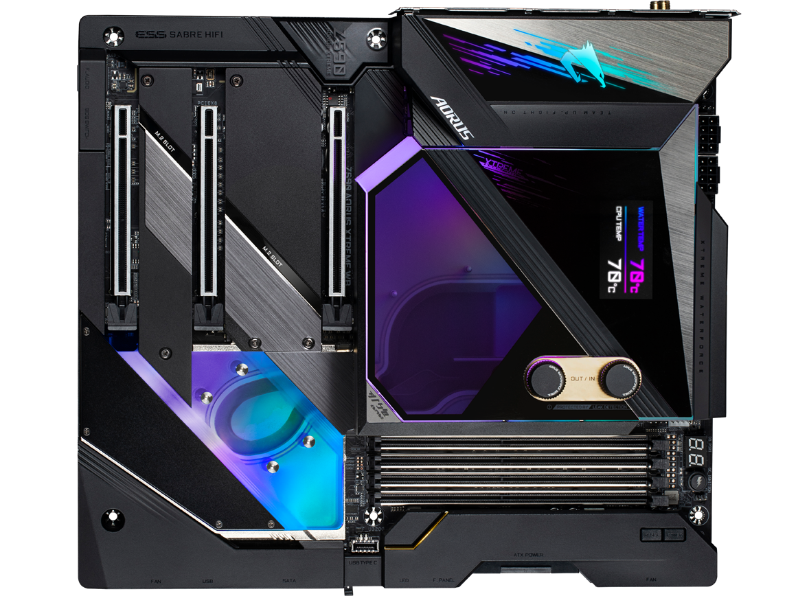 Gigabyte's Z590 Aorus Waterforce Motherboard Overflows With