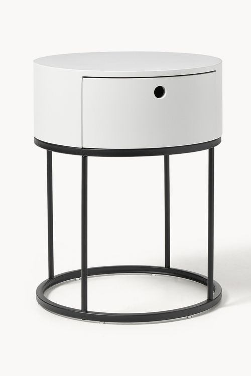 Round Bedside Table Polo With Drawer