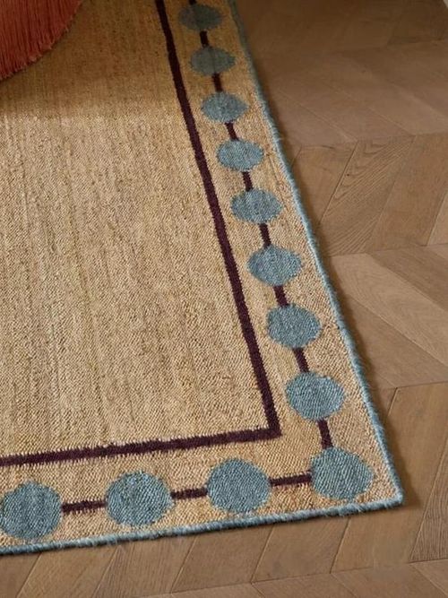 Handwoven Cotton Jute Kilim Rug  