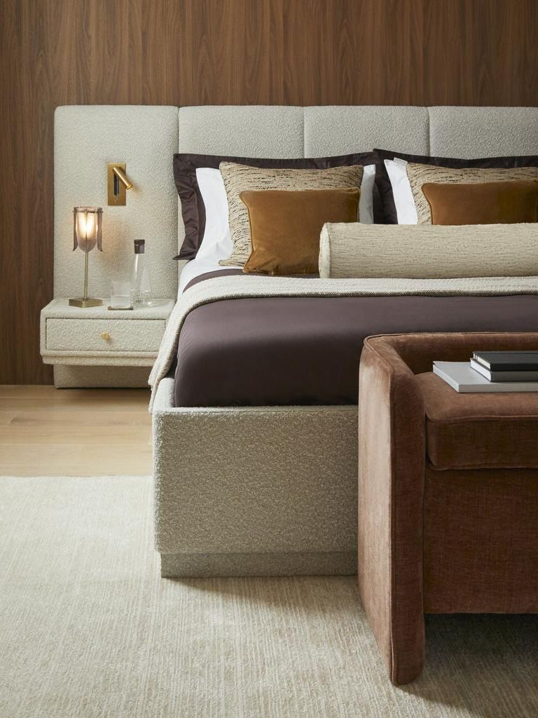 Dunelm, Oversized Ottoman Hotel Bed Frame in Boucl&amp;eacute;