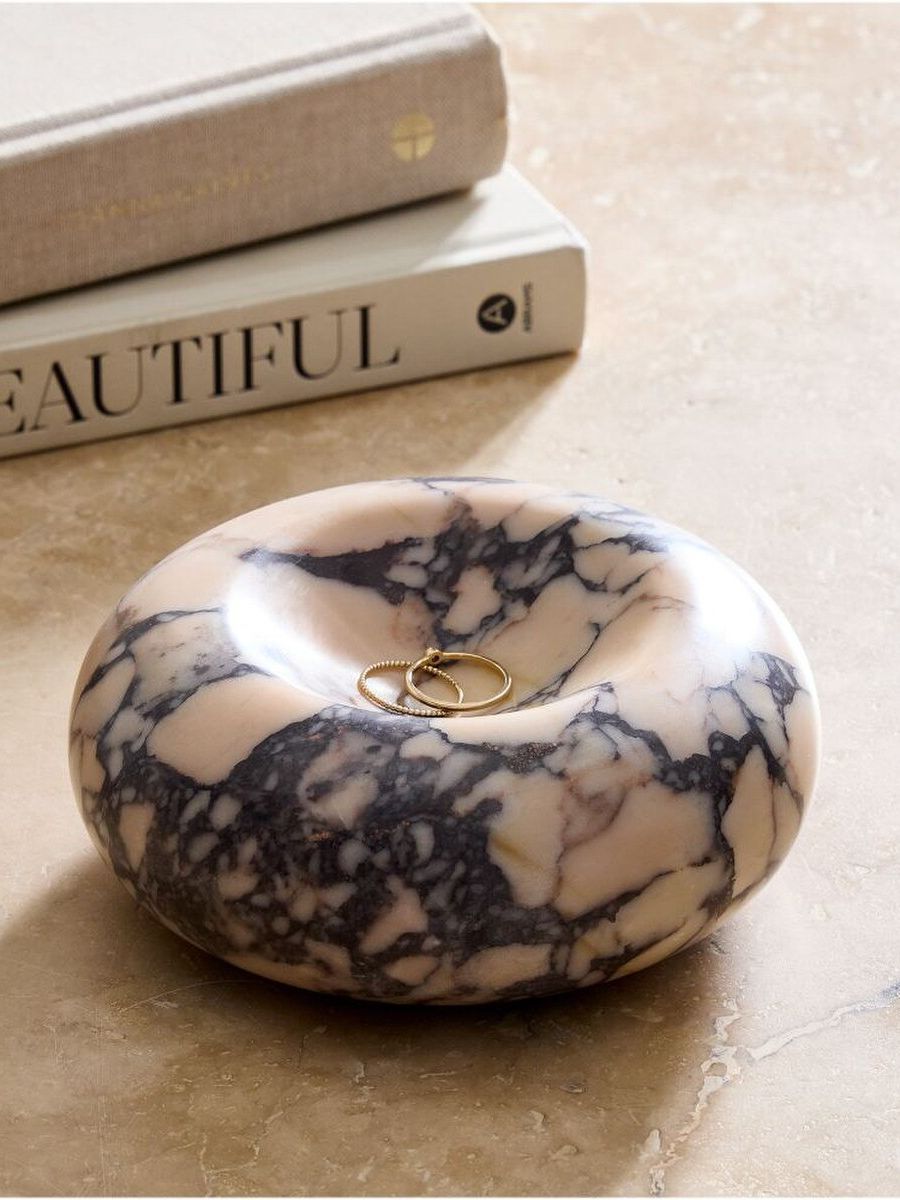 West Elm, Marble Donut Trinket Tray